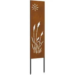 vidaXL Garten dekoratives Panel Sonstiges Rostig 32 x 140 cm
