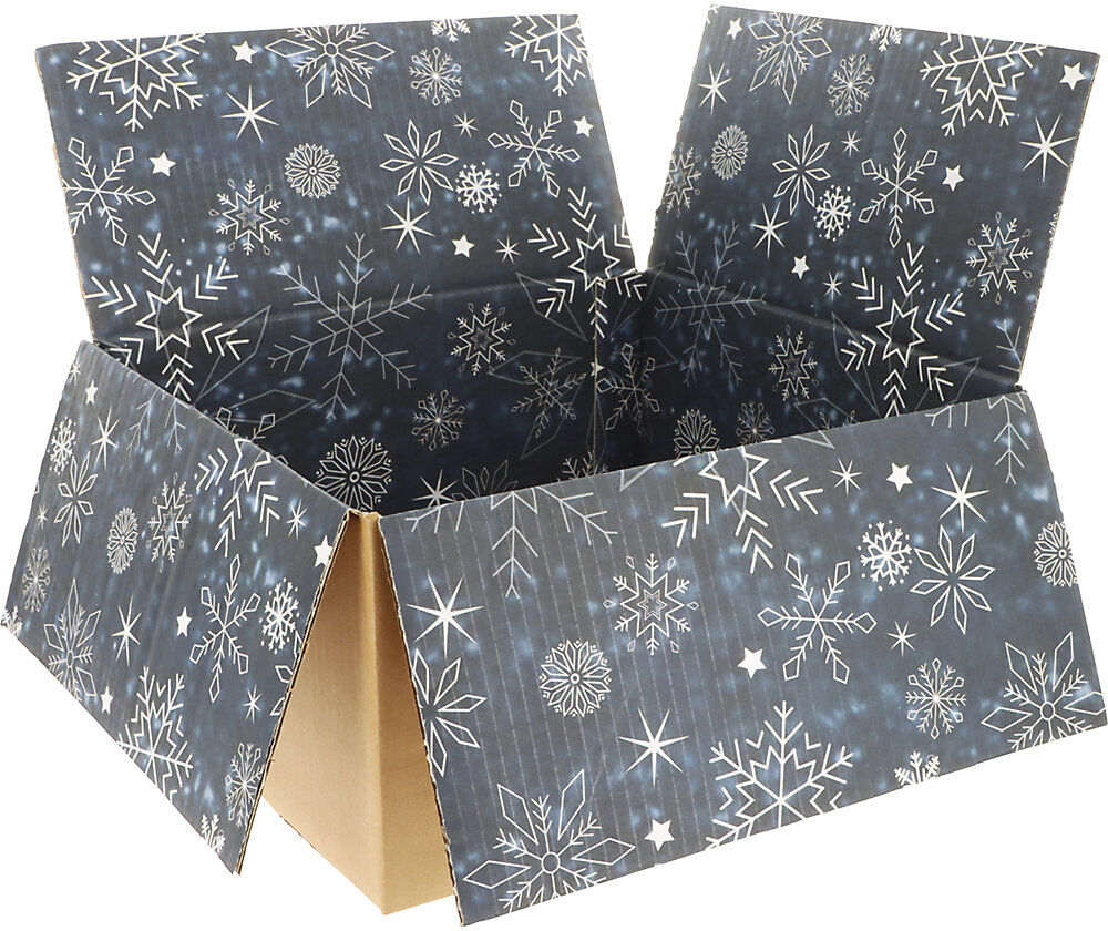 Wellpapp-Faltkarton mit Innendruck Christmas, matt, Innenmaße 350 x 315 x 170 mm, VE 20 Stk, ab 2 VE ratioform