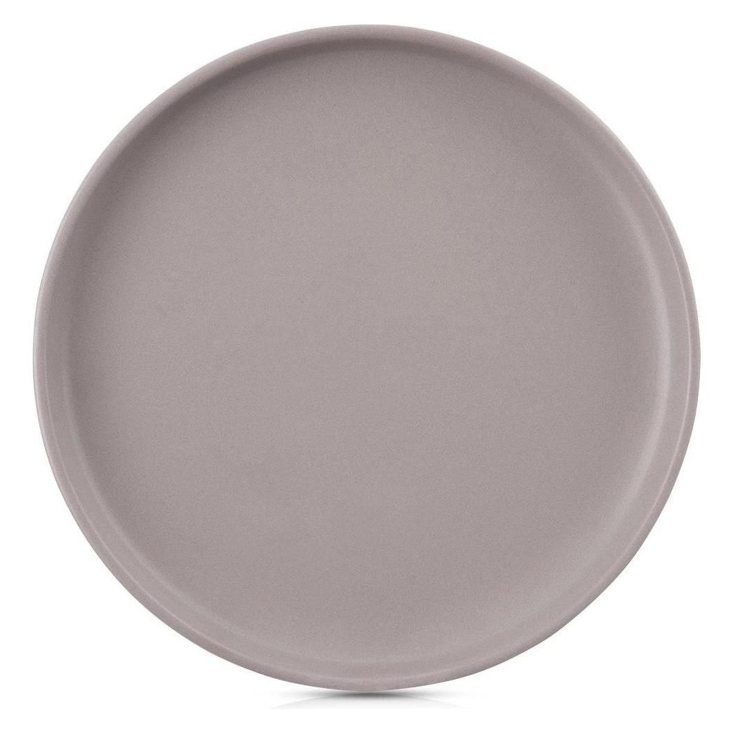 Lumarko Talerz Obiadowy Płytki 26,5 cm Kamionka Szary Skandi Matowy Dekor (26.50 cm) (65526608)