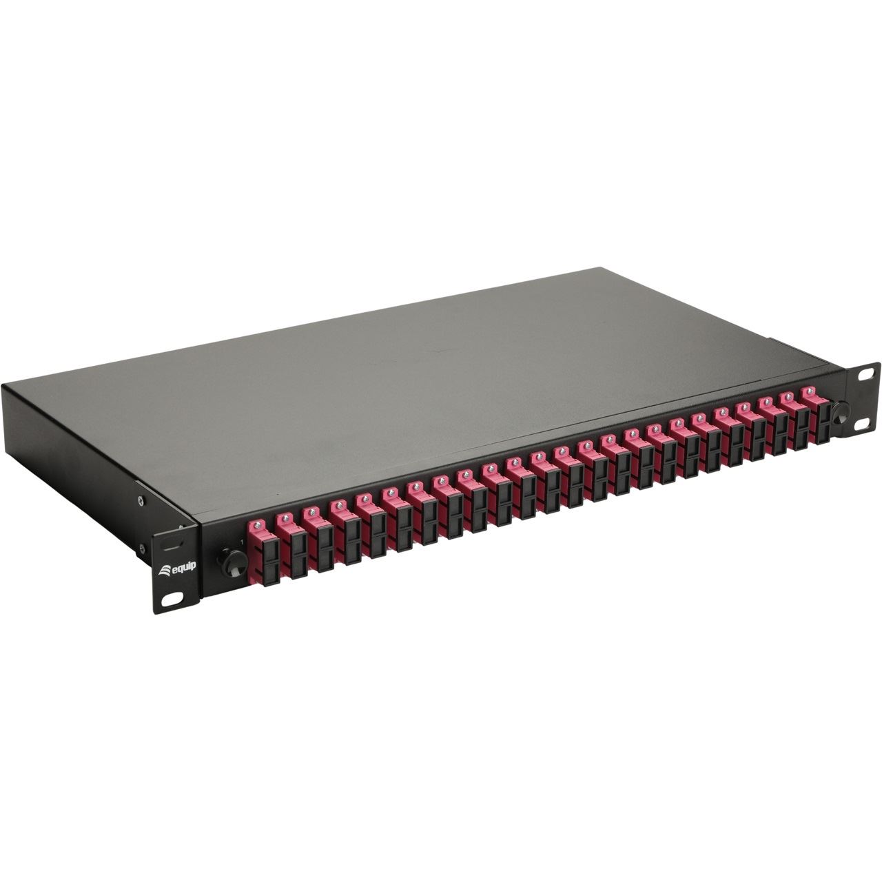 Equip LWL-Spleißkasten 24-Port SC-Duplex OM4 1U komplett sw