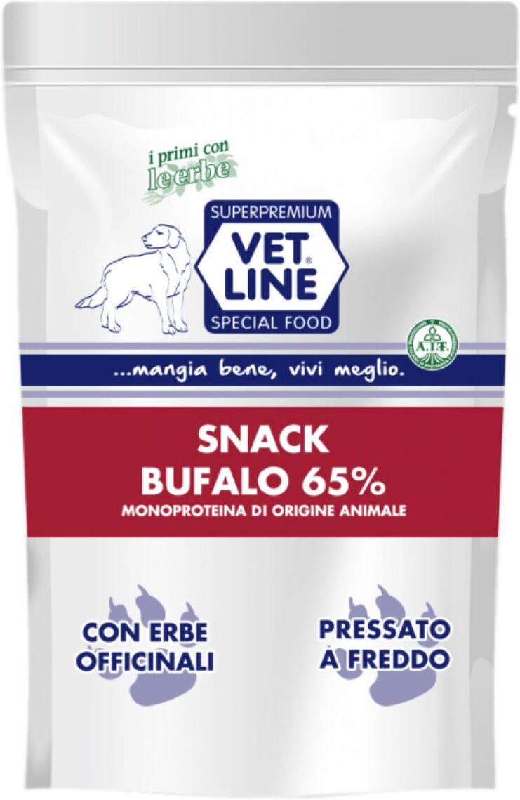 Vetline Vet Line Snack di Bufalo Monoproteico Grain Free per Cani 80g
