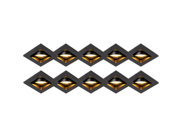 Lot de 10 spots encastrés noirs orientables - Qure