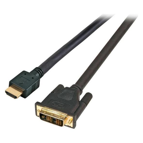 EFB Elektronik HDMI/DVI-18+1 Monitorkabel 20m, sw,Stecker/Stecker, AWG24 (20 m) (K5432.20V2)