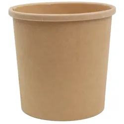 MONOUSO - Kraft-Kraft Pappbecher 16Oz/450ml Ø9,5cm (50 Stück)
