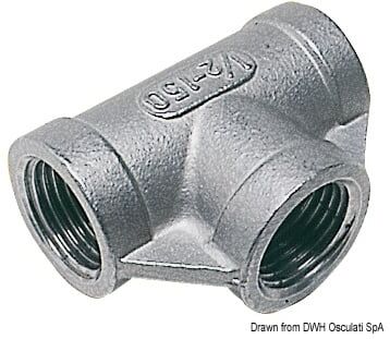 Osculati Raccordo a T femmina/femmina/femmina Raccordo T inox femmina/femmina/femmina 1/2"