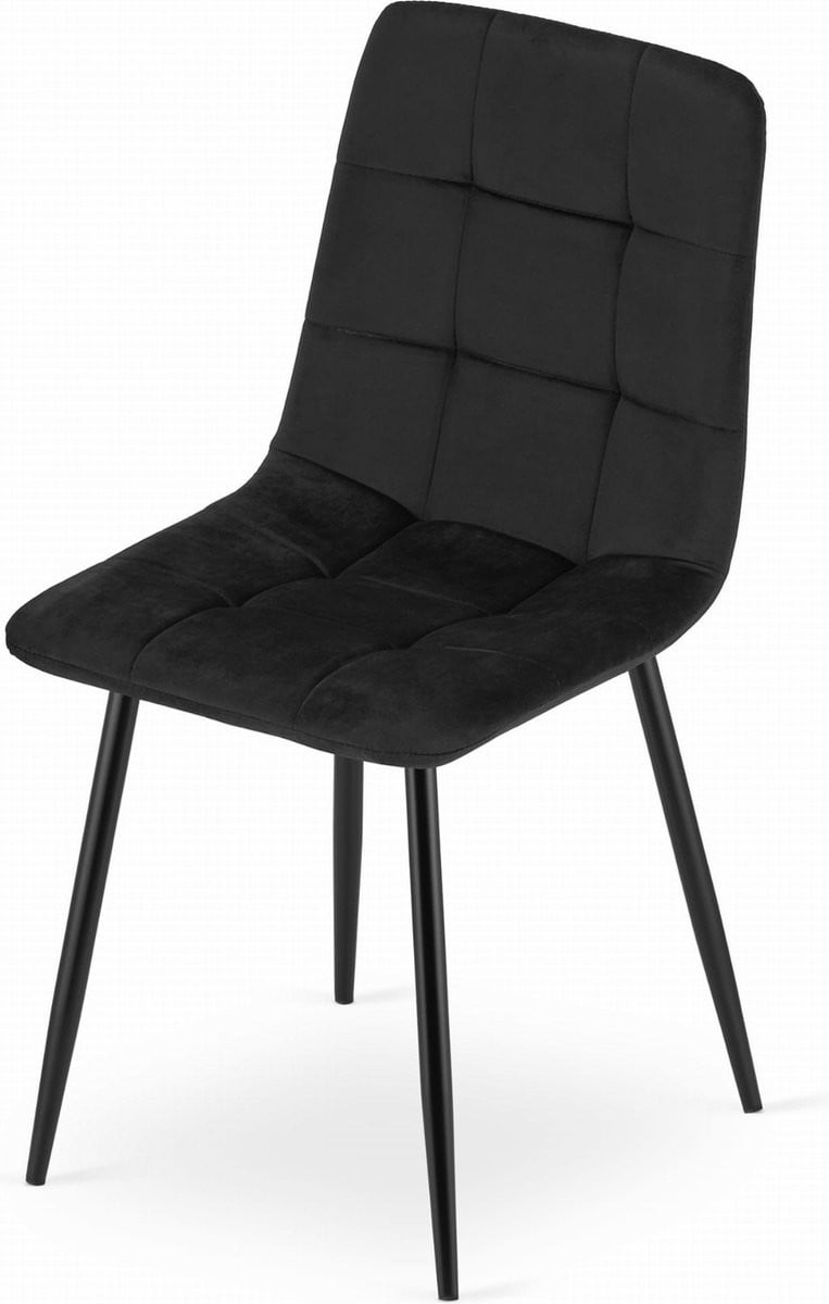 Viking Choice KARA Velvet eetkamerstoel - zwart - set van 4 eetstoelen
