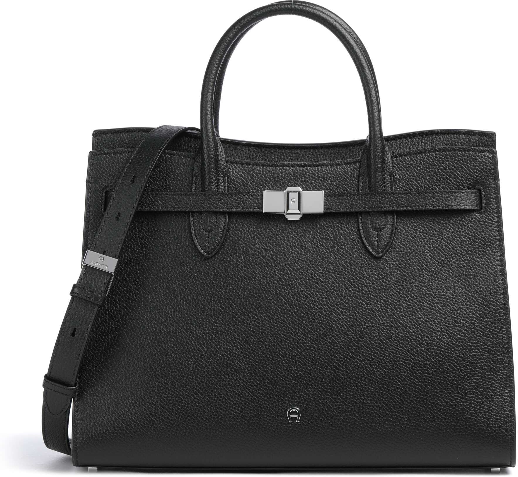 Aigner Farah L Handtasche aus Leder, schwarz