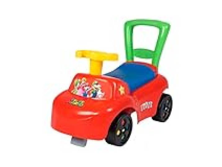Smoby - Super Mario - Porteur Auto - Châssis Ergonomique - Butées Anti-Bascule - Volant Directionnel - Fonction Porteur - A Partir de 10 Mois - Fabrication Française