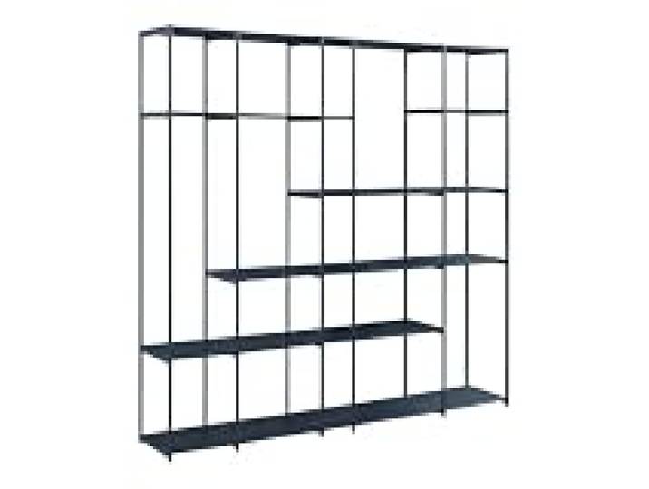 Helloshop26 Étagère Design Intemporel Salon Chambre Meuble de Rangement autoportante Rælingen 180 x 180 x 33 cm Noir 03_0011152
