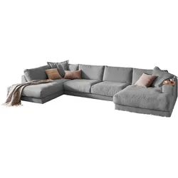 WOHNLANDSCHAFT MADELINE Grau Cord