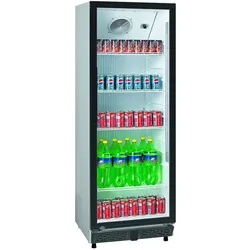 Wimar Gastro Getränkekühlschrank Gewerbekühlschrank 347l 1 Glastür 620x635x1732mm weiß