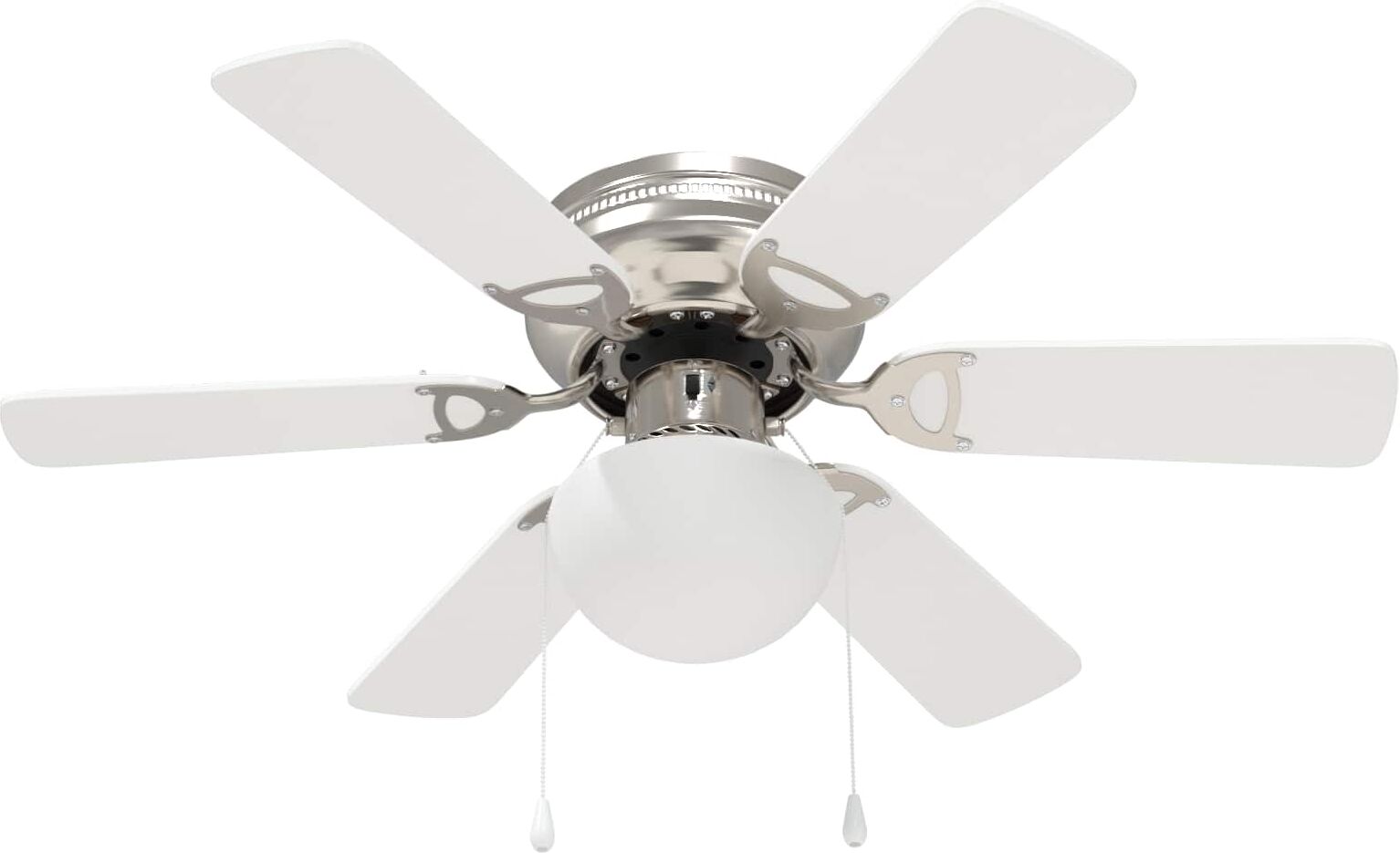 vidaXL Ventilateur de plafond avec lumière Ø 82 cm Blanc