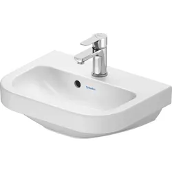 Duravit D-Code 2.0 HWB 450mm 1.HL, mit  Überlauf,weiss