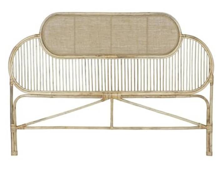 Bett-Kopfteil für 150-160-180 cm aus Rattan mit Beinen 180 x 4 x 128 cm