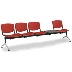 Wartezimmerbank - Kunststoff Smile Biedrax LC9982cv - Gestell Aluminium poliert