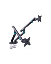 DIGITUS Dual Design Monitorhalterung 2x 35" 10 kg 2x35" 2x10 Mechanische Feder VESA: 75x75 100x100 Schwarz (DA-90471)