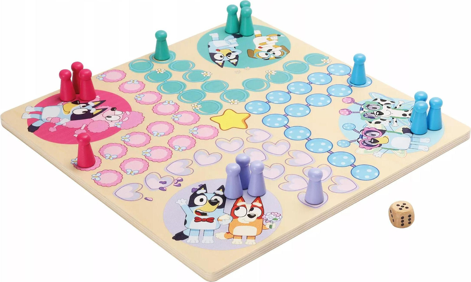 MICKI Houten treinset Chińczyk Bluey