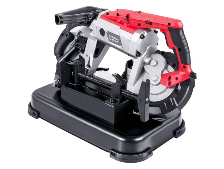SucceBuy scie à ruban Portable capacité de coupe de 5 pouces sans fil vitesse Variable 10Amp moteur scie à ruban de coupe profonde pour tuyaux en métal et bois barres d'armature