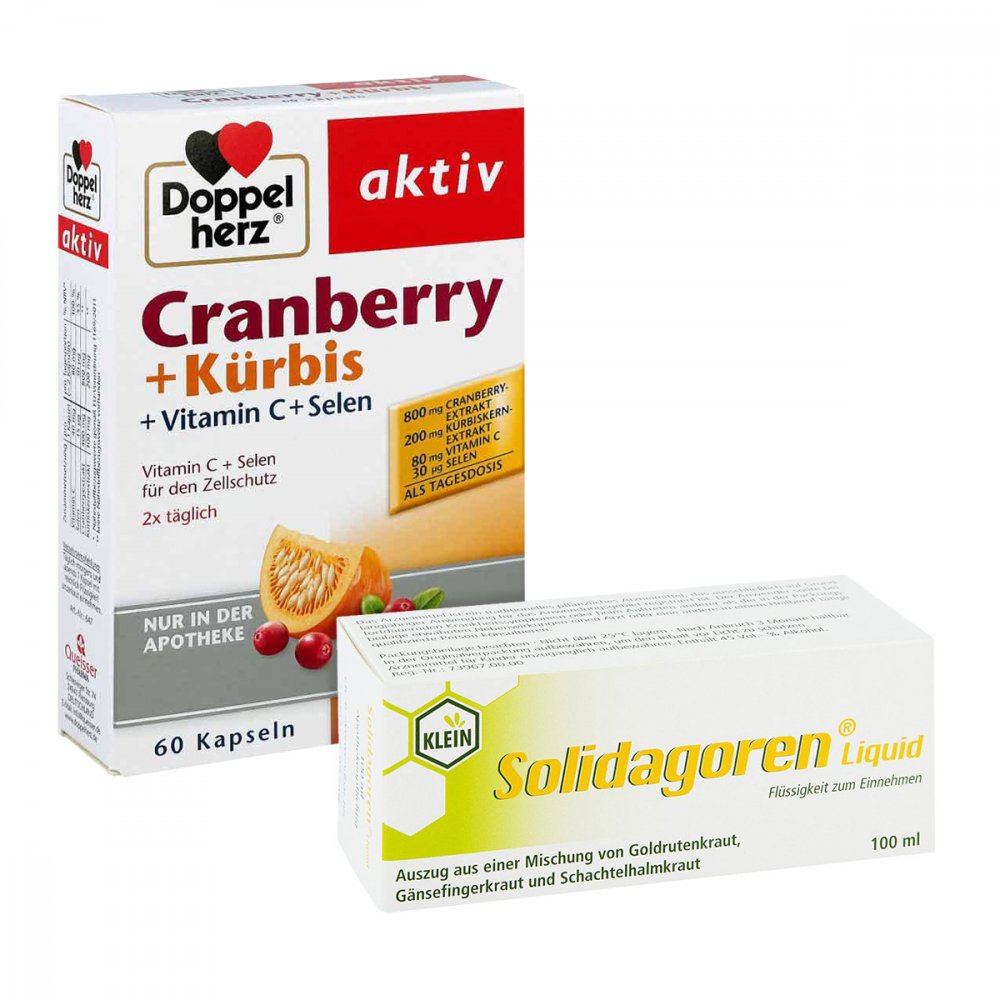 Solidagoren Liquid 100ml & Doppelherz Cranberry + Kürbis Kapseln 08101354