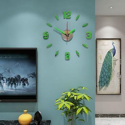 leuchtende diy uhr zu hause einfachheit stille mode wanduhr wohnzimmer kreative wandaufkleber schlafzimmer wanduhr