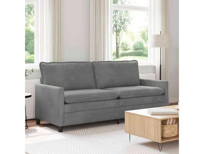 YUTAASU Sofa Dunkelgrau 196 x 81 x 87,5 cm Samt Stabiler Metallrahmen, Ergonomisches Design, Pflegeleicht, Wohnzimmer, Schlafzimmer