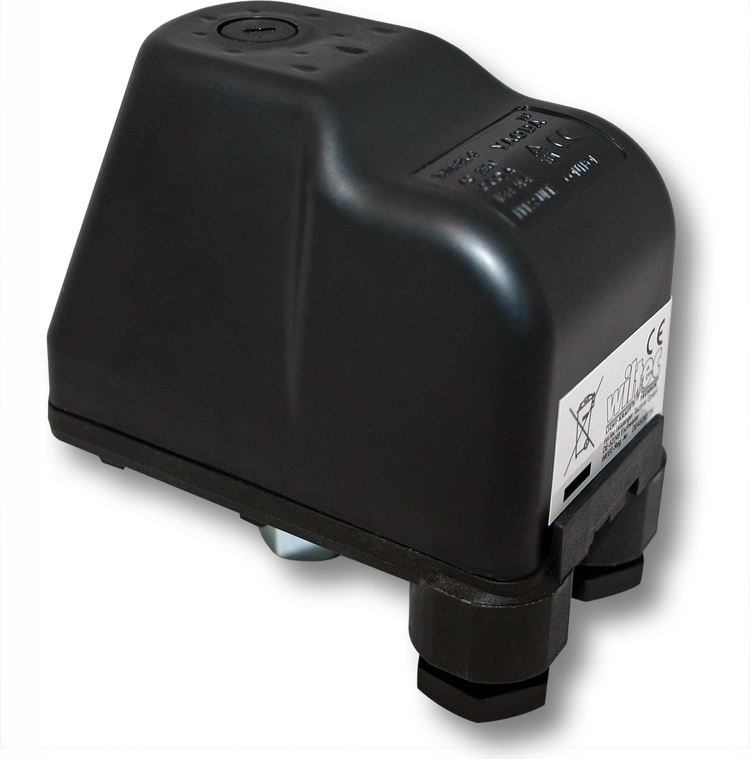 Wiltec drukschakelaar SK-9, 380V, 3-fasen, drukbeveiliging met droogloopbescherming voor waterpompen en pompsystemen