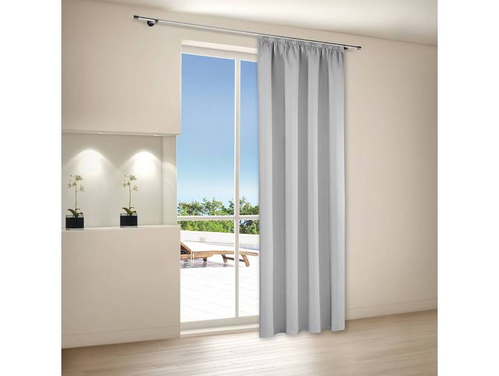 Verdunklungsvorhang Fides 140 x 235cm Grau/Grau