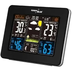 Greenblue 46004 Akku, Wetterstation, Schwarz