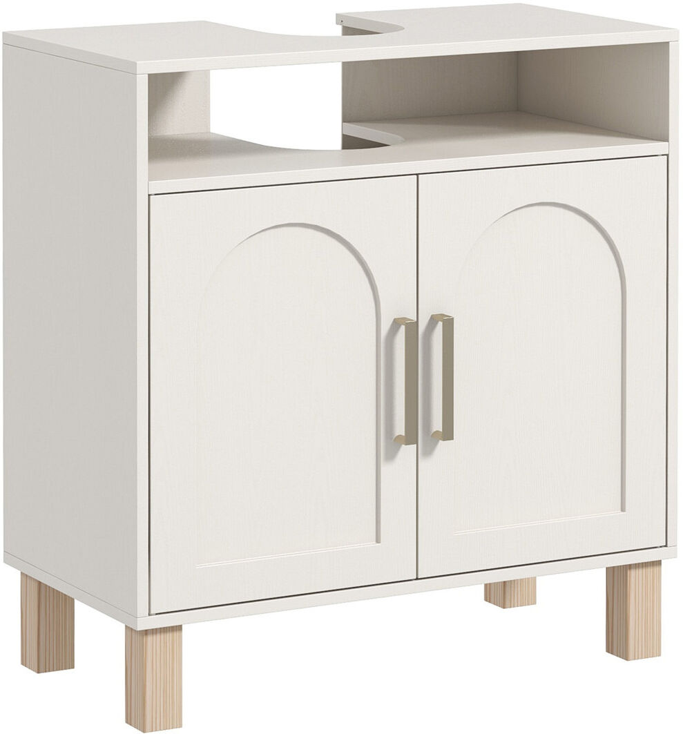 17 Stories Under Sink Cabinet Melamine Faced 63cm H X 60cm W X 30cm D