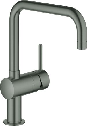 Grohe Minta mitigeur d'évier 32488AL0 graphite dur brossé, bec en U pivotant