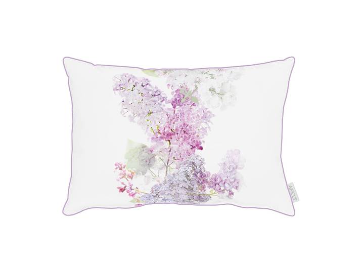 Coussin 6913 II Blanc/Mauve 50 x 35cm Coton