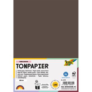 Folia Tonpapier 6470, A4, dunkelbraun, 130g/m², 100 Blatt