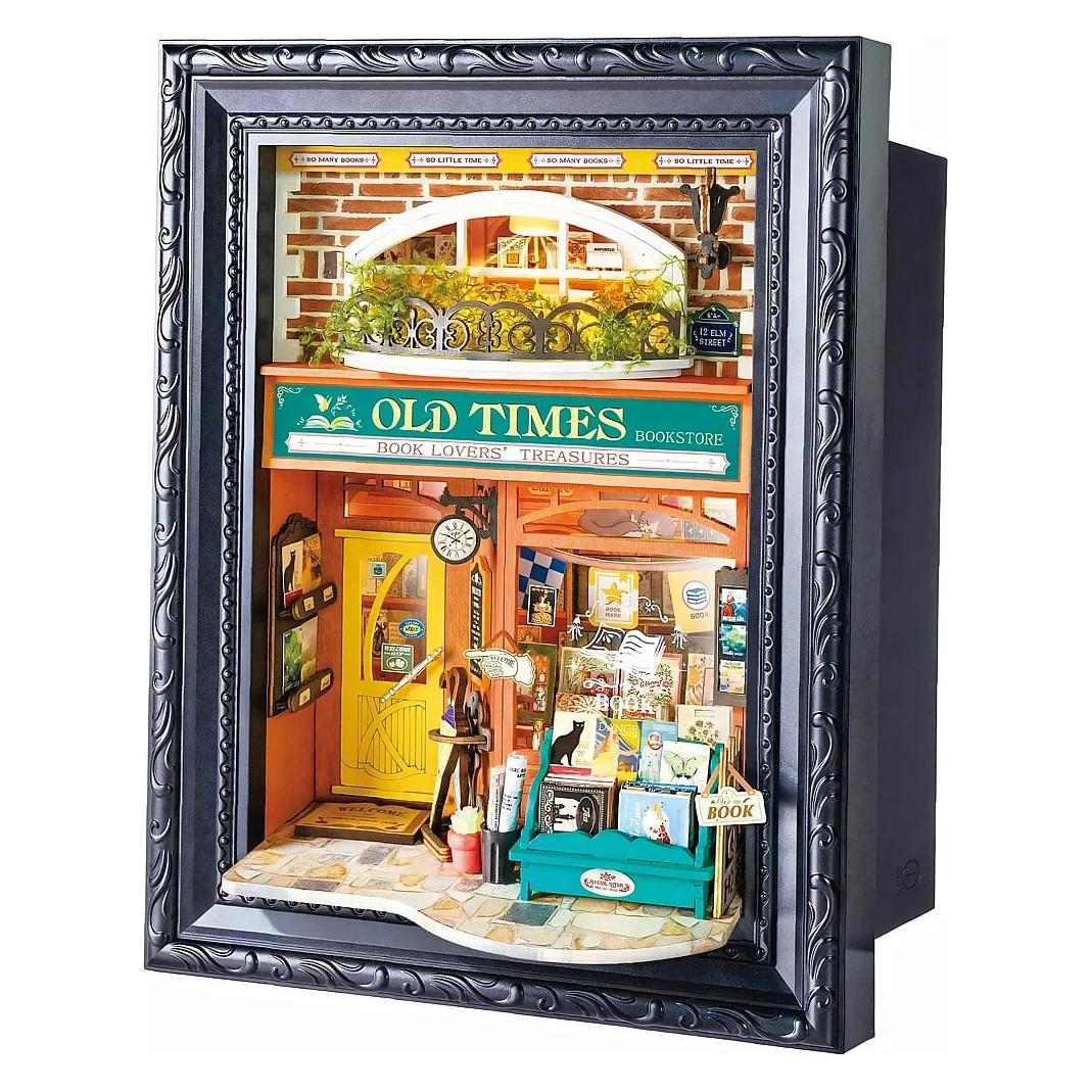 Robotime Bausatz Old Times Bookstore mit LED (DP004)