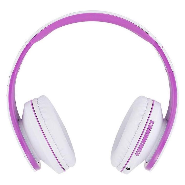 PowerLocus Wireless Headphones P2 (white-purple) (15 h, Kabelgebunden, Kabellos) (pwl-p2-whiteviolet)