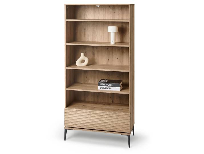 Tchibo - Regal »Reet« mit Lamellenoptik - 80,2x37x165cm - schwarz -