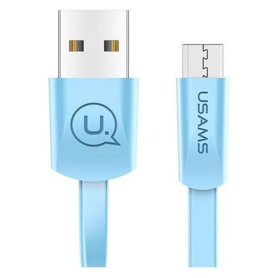Usams Kabel płaski U2 microUSB 1,2m niebieski/blue SJ201MIC04 (US-SJ201) (1.20 m) (6958444955278)