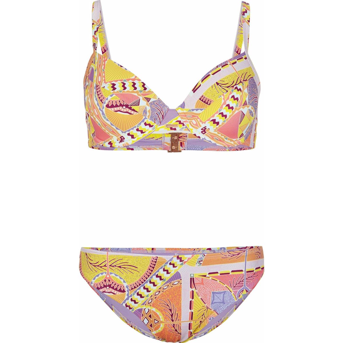 O'Neill Julia Wb - Rita Moulded Wire Bikini Set yellow scarf print (32013) 44C 1800128-32013-44C