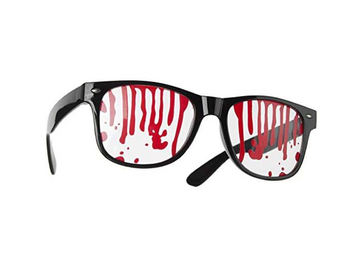 dressforfun 302781 - Fun glasses bloed, kunststof glazen met bedrukt bloed