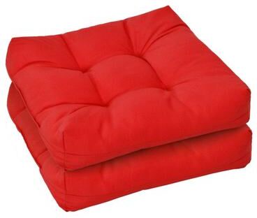 Costway 21 Inch x 21 Inch Patio Chair Seat Cushion Pads for Indoor and Outdoor-Red