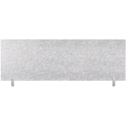 Schreibtisch-Set desktopz Klemme Farbe: lichtgrau, Größe: 150x50x2,5cm