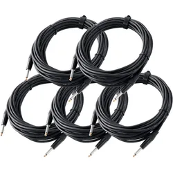 Pronomic Stage INST-10 Instrumentenkabel Klinke 10m schwarz 5x Set