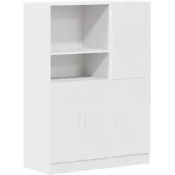 vidaXL 2-tlg. Küchenschrank-Set Weiß Holzwerkstoff