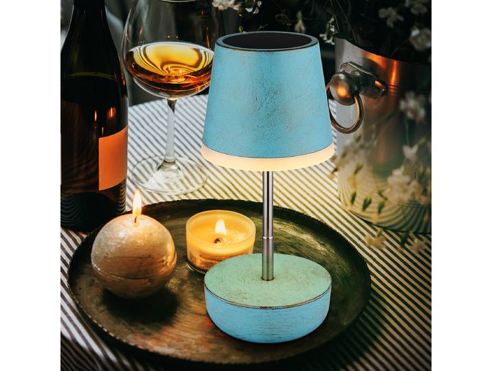 Lampe solaire 36638B Ø 11cm Bleu