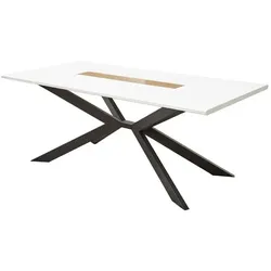 Wohnconcept Esstisch Duron 210 x 100 cm Dekor Weiß