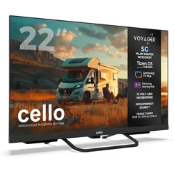 Cello Voyager Smart Camping-TV mit Pitch Perfect Sound System, Tizen OS und integriertem 5G-Router 22 Zoll