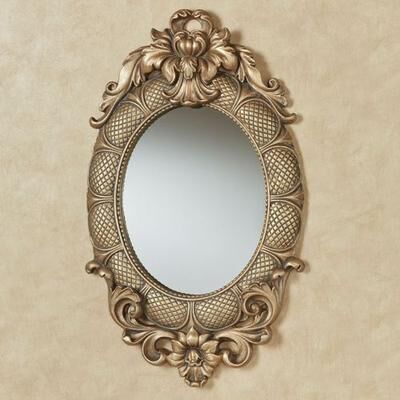 Touch of Class Calissa Oval Wall Mirror Satin Gold , Satin Gold