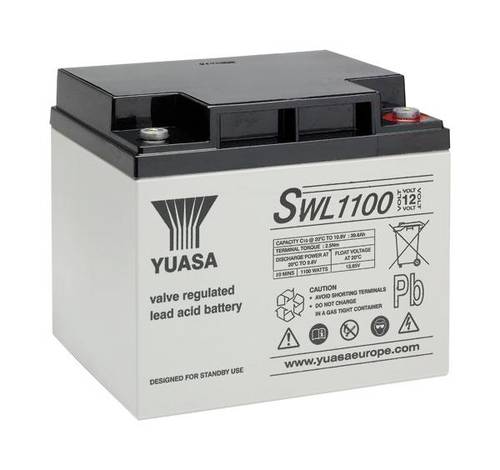 Yuasa SWL1100 Bleiakku 12V 39.6Ah Blei-Vlies (AGM) (B x H x T) 197 x 170 x 165mm Geringe Selbstentladung