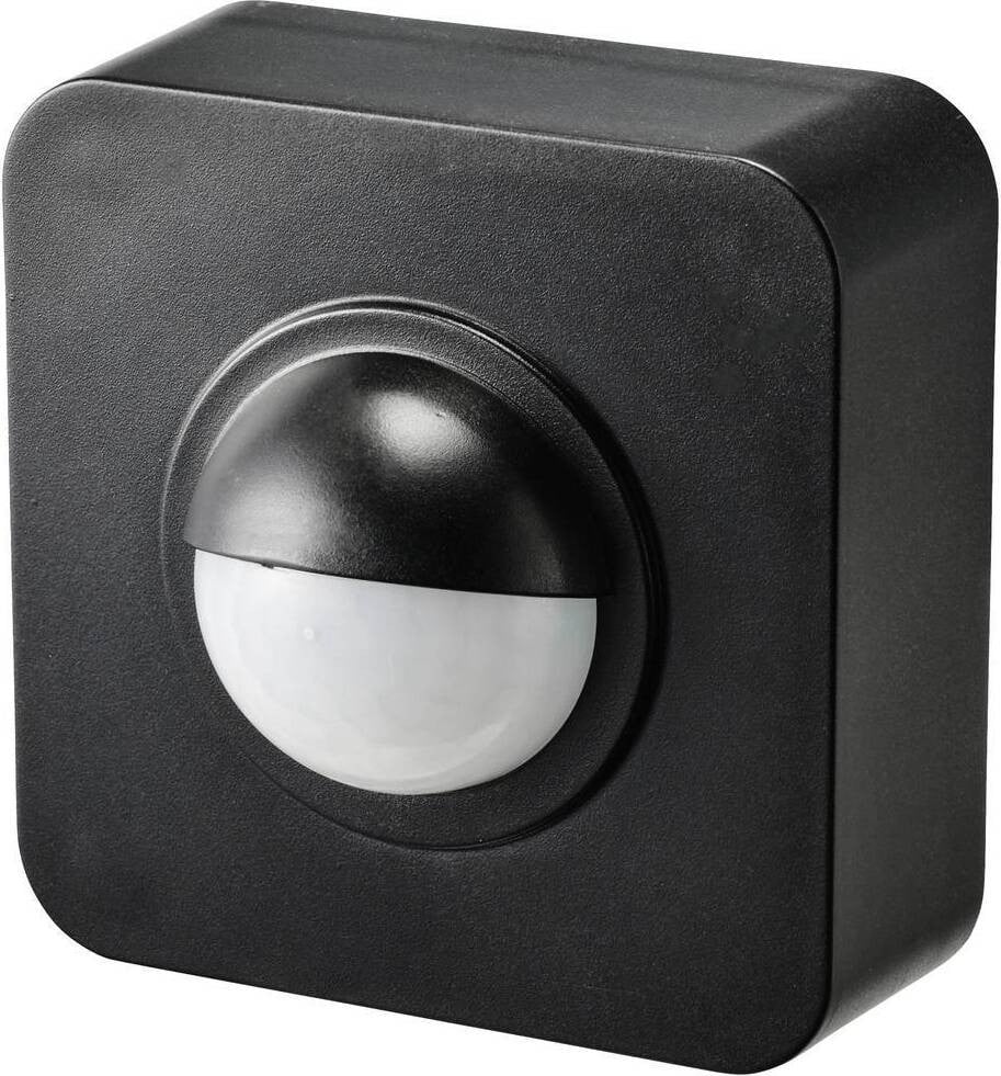 Sygonix SY-5046552 Bewegingsmelder voor inbouw, PIR-sensor, 120°, zwart, IP65