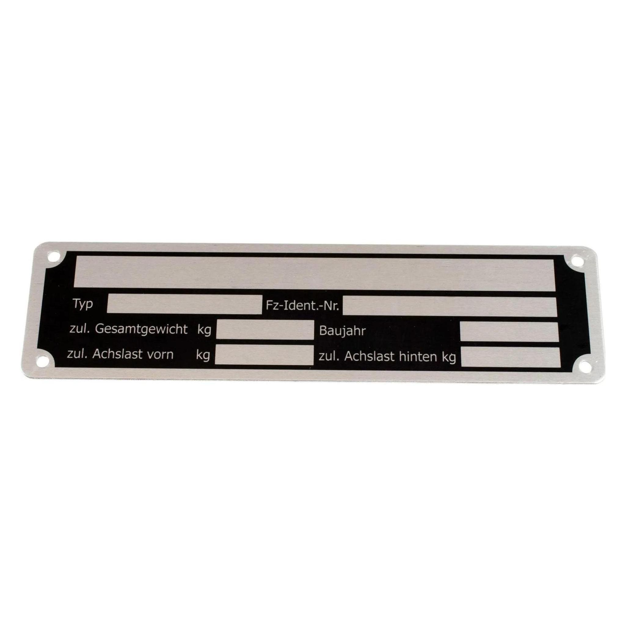 Frielitz Trailer Pool Typenschild, 150 x 35 mm, zum Schrauben (001010990)