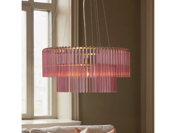 Hook 60 Hängeleuchte Glas pink - Globen Lighting - Wohnzimmer - Skandinavisch - Einflammig